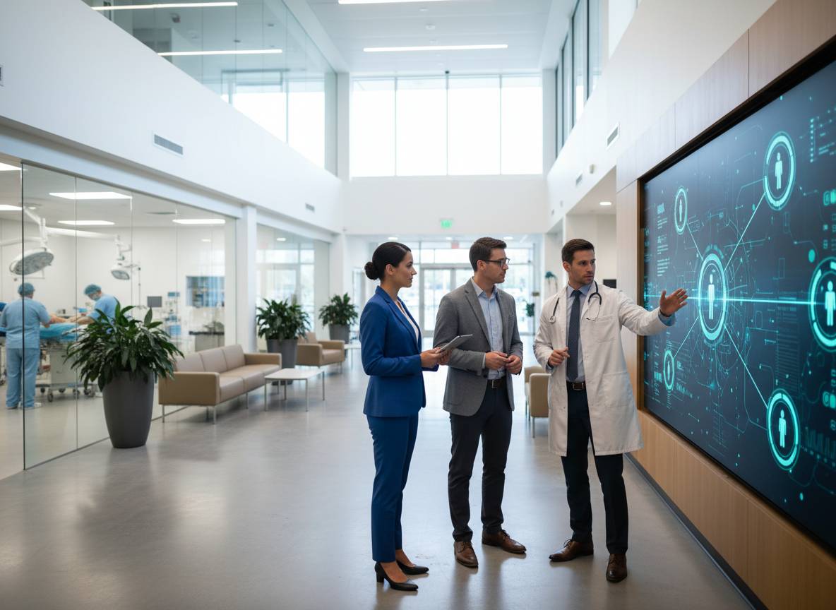 Medical professional consulting with patient